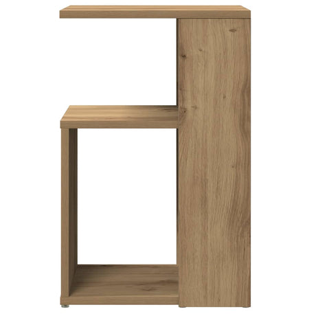 Vidaxl bijzettafel 36x30x56 cm bewerkt hout artisanaal eikenkleurig