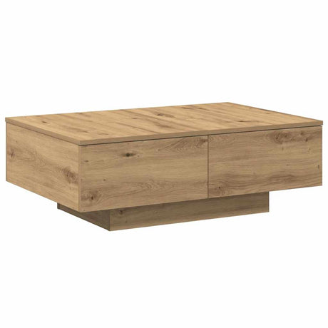 Vidaxl salontafel 90x60x31 cm bewerkt hout artisanaal eikenkleurig