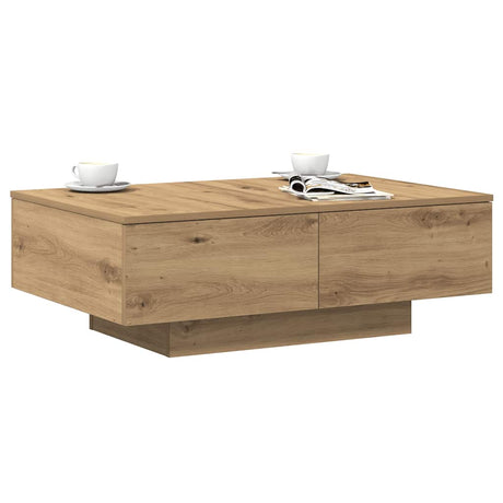 Vidaxl salontafel 90x60x31 cm bewerkt hout artisanaal eikenkleurig