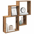 Vidaxl wandschap 80x15x78,5 cm bewerkt hout oud houtkleurig