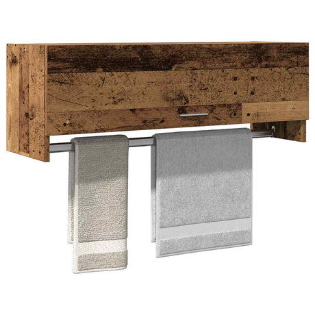 Vidaxl kledingkast 100x32,5x35 cm bewerkt hout oud houtkleurig
