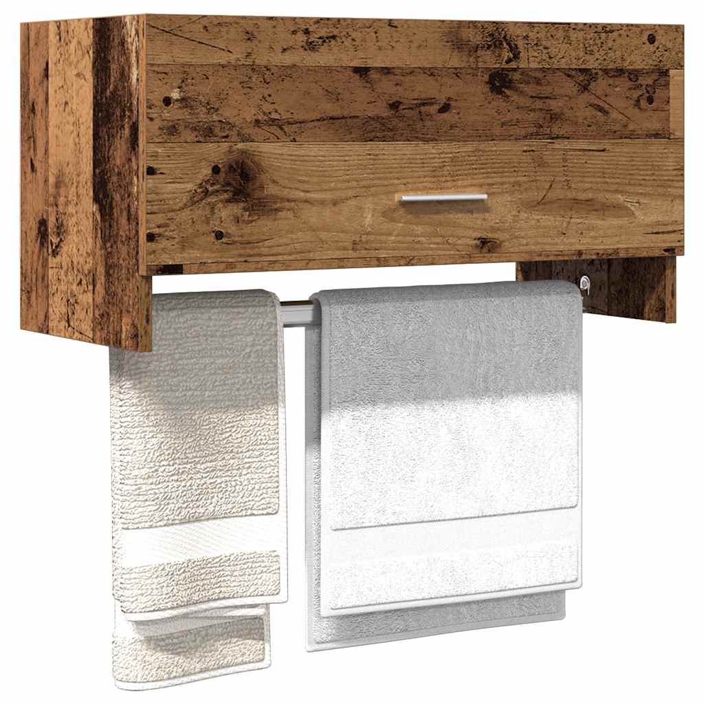 Vidaxl kledingkast 70x32,5x35 cm bewerkt hout oud houtkleurig