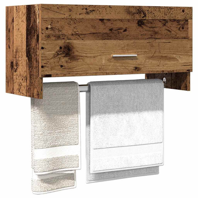 Vidaxl kledingkast 70x32,5x35 cm bewerkt hout oud houtkleurig