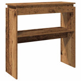 Vidaxl wandtafel 80x30x80 cm bewerkt hout oud houtkleurig