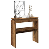 Vidaxl wandtafel 80x30x80 cm bewerkt hout oud houtkleurig