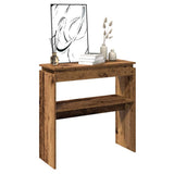Vidaxl wandtafel 102x30x80 cm bewerkt hout oud houtkleurig