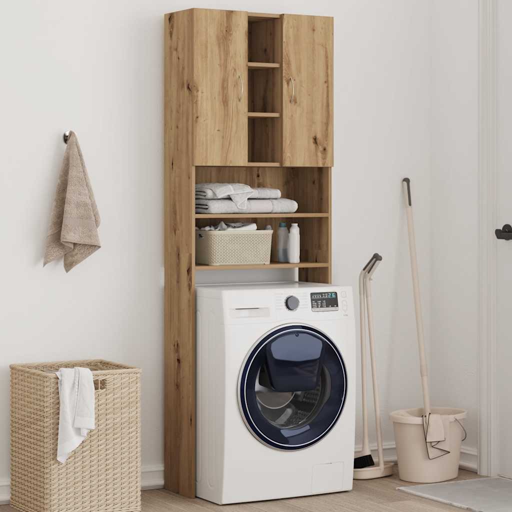 Vidaxx Waschmaschinenschrank 64x25,5x190 cm, handwerkliche Eichenfarbe