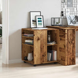 Vidaxl rolkast 60x53x72 cm bewerkt hout oud houtkleurig