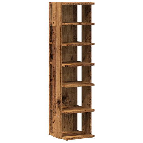 VidaXL Schuhschrank 28x27x102 cm fertiges Holz, altholzfarben