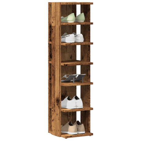 Vidaxx Schuhschränke 2 Stk. 28x27x102 cm behandeltes Holz, altholzfarben