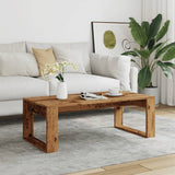Vidaxl salontafel 102x50x35 cm bewerkt hout oude houtkleurig