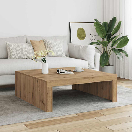 Vidaxl salontafel 100x100x35 cm bewerkt hout artisanaal eikenkleurig