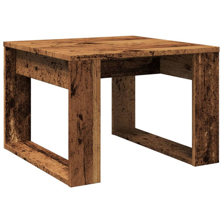 Vidaxl bijzettafel 50x50x35 cm bewerkt hout oud houtkleurig