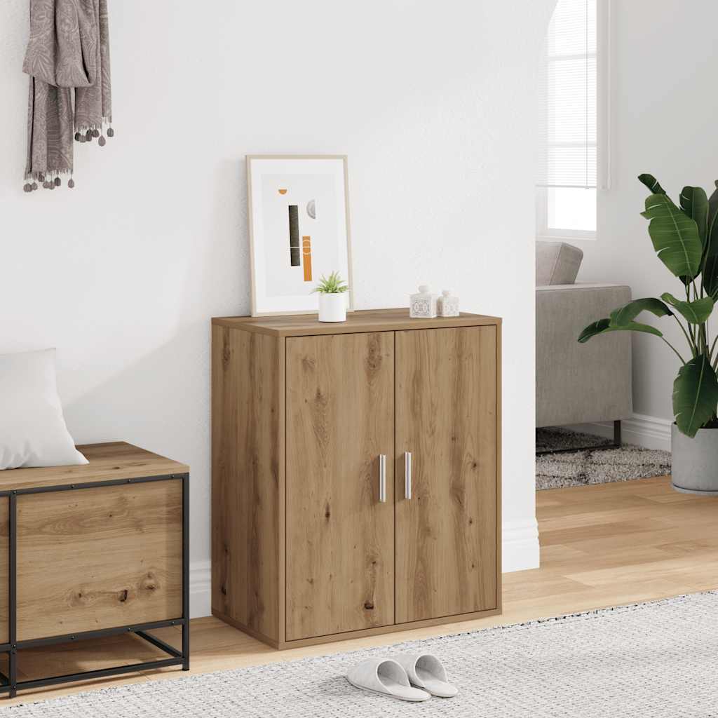 Vidaxx Schuhschrank 60x35x70 cm aus handgefertigtem Holz, handwerkliche Eichenfarbe
