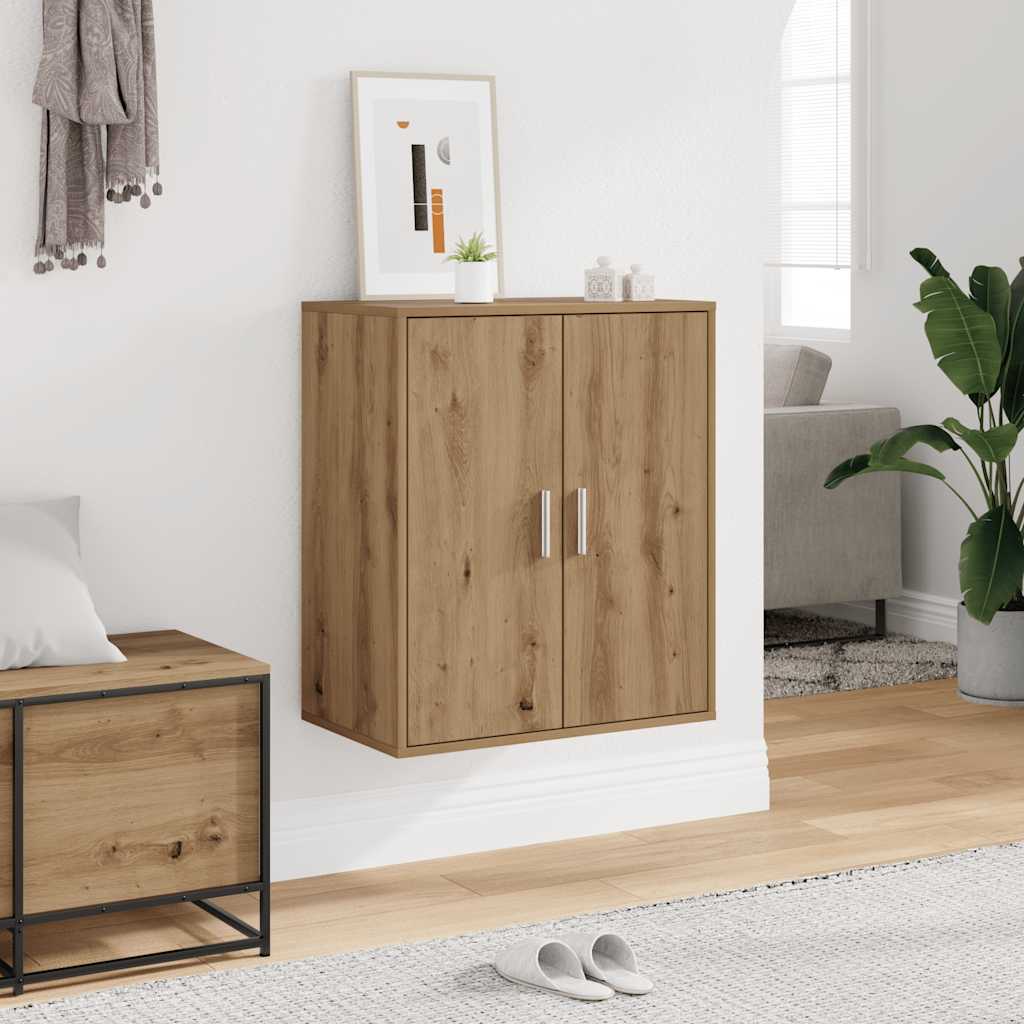 Vidaxx Schuhschrank 60x35x70 cm aus handgefertigtem Holz, handwerkliche Eichenfarbe