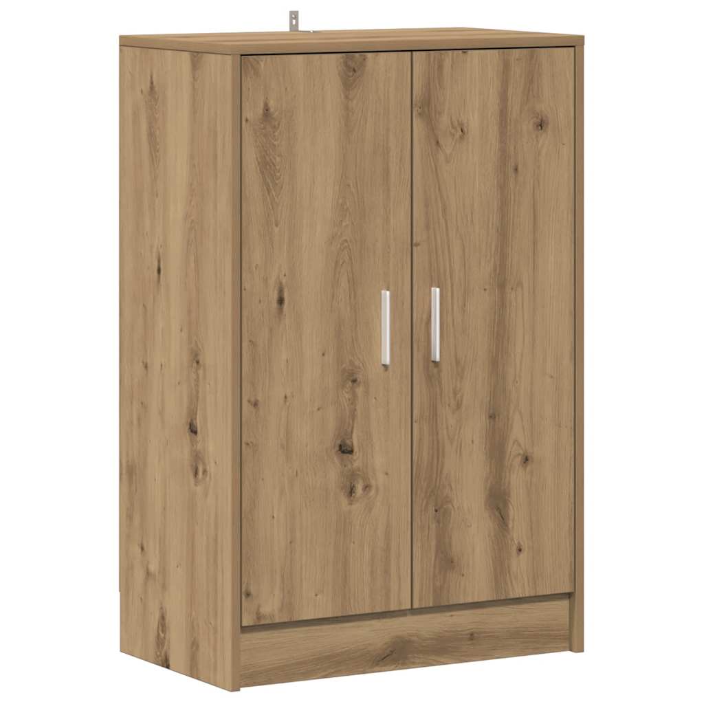 VidaXL Schuhschrank 60x35x92 cm aus handgefertigtem Holz, handwerkliche Eichenfarbe