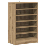 VidaXL Schuhschrank 60x35x92 cm aus handgefertigtem Holz, handwerkliche Eichenfarbe
