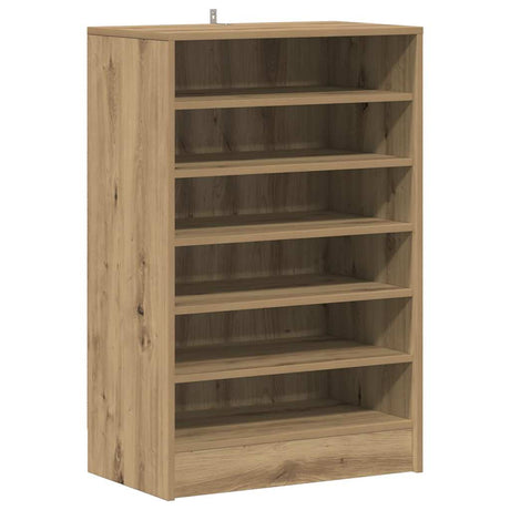 VidaXL Schuhschrank 60x35x92 cm aus handgefertigtem Holz, handwerkliche Eichenfarbe