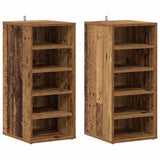 Vidaxx Schuhschränke 2 Stk. 32x35x70 cm behandeltes Holz, altholzfarben