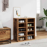Vidaxx Schuhschränke 2 Stk. 32x35x70 cm behandeltes Holz, altholzfarben