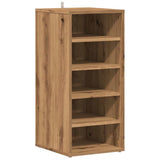 VidaXL Schuhschrank 32x35x70 cm aus handgefertigtem Holz, handwerkliche Eichenfarbe