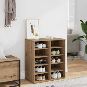 Vidaxx Schuhschränke 2 Stück 32x35x70 cm handgefertigtes Holz aus handwerklicher Eiche