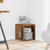 Vidaxl bijzettafel 33x33x34 cm bewerkt hout oud houtkleurig