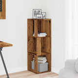 Vidaxl hoekkast 33x33x100 cm bewerkt hout oud houtkleurig
