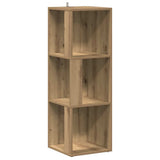 Vidaxl hoekkast 33x33x100 cm bewerkt hout artisanaal eikenkleur