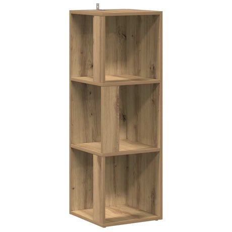 Vidaxl hoekkast 33x33x100 cm bewerkt hout artisanaal eikenkleur