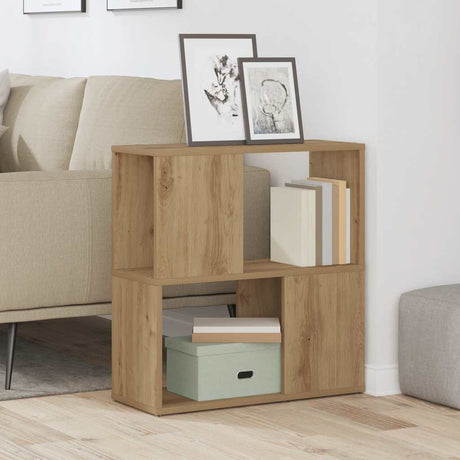 Vidaxl boekenkast 60x24x63 cm bewerkt hout artisanaal eikenkleur