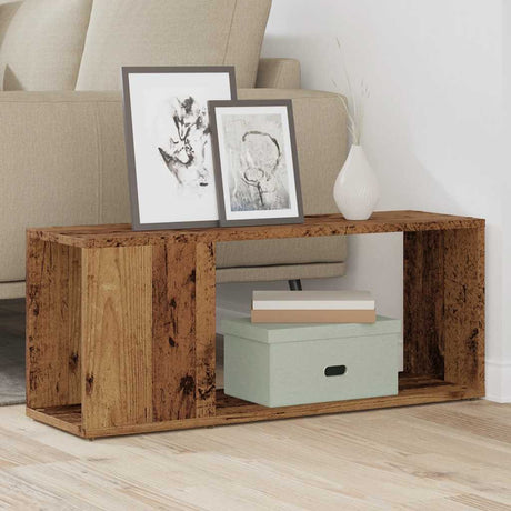 Vidaxl tv-meubel 80x24x32cm bewerkt hout oud houtkleurig