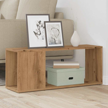 Vidaxl tv-meubel 80x24x32cm bewerkt hout artisanaal eikenkleur