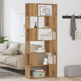 Vidaxl boekenkast kamerscherm 80x24x186 cm artisanaal eikenkleur