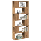 Vidaxl boekenkast kamerscherm 80x24x186 cm artisanaal eikenkleur