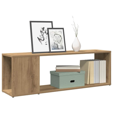 Vidaxl tv-meubel 100x24x32 cm bewerkt hout artisanaal eikenkleur