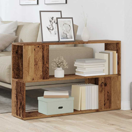Vidaxl boekenkast 100x24x63 cm bewerkt hout oud houtkleurig