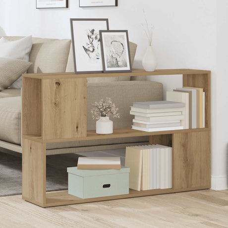 Vidaxl boekenkast 100x24x63 cm bewerkt hout artisanaal eikenkleur