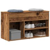 VidaXL Schuhbank 80x30x45 cm handgefertigtes Holz, altholzfarben