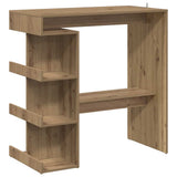 Vidaxl bartafel met opbergrek 100x48x101,5 cm artisanaal eikenkleurig
