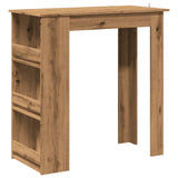 Vidaxl bartafel met opbergrek 102x50x103,5 cm artisanaal eikenkleurig