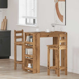 Vidaxl bartafel met opbergrek 102x50x103,5 cm artisanaal eikenkleurig