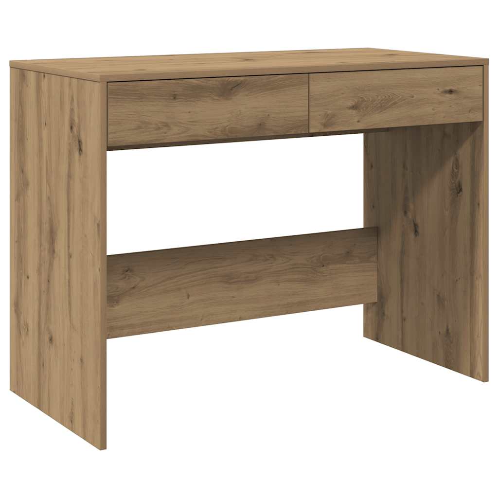 Vidaxl bureau 101x50x76,5 cm bewerkt hout artisanaal eikenkleur