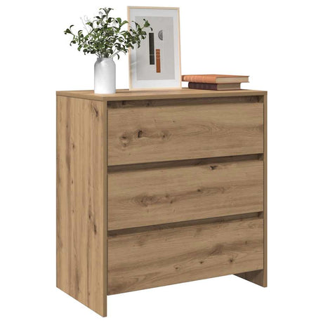 Vidaxl dressoir 70x41x75 cm bewerkt hout artisanaal eikenkleur