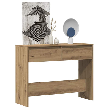 Vidaxl wandtafel 100x35x76,5 cm bewerkt hout artisanaal eikenkleurig