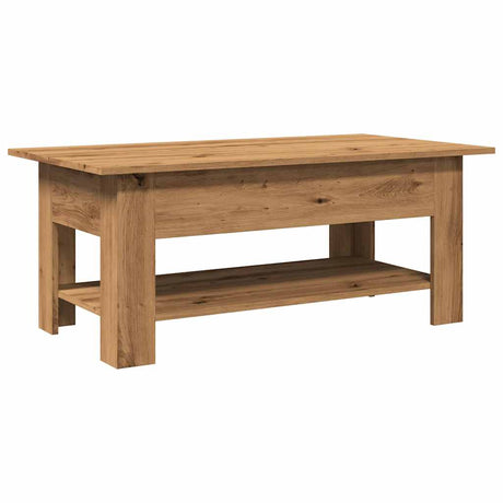 Vidaxl salontafel 102x55x42 cm bewerkt hout artisanaal eikenkleur