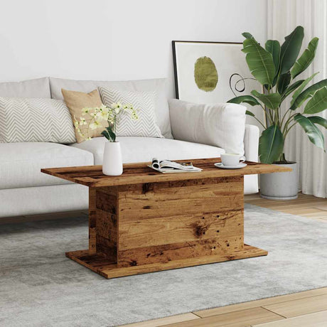 Vidaxl salontafel 102x55,5x40 cm bewerkt hout oude houtkleurig
