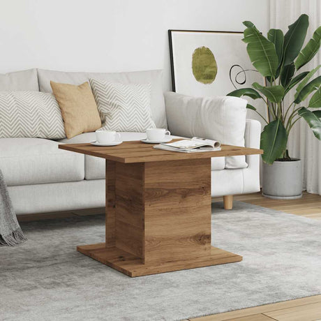 Vidaxl salontafel 55,5x55,5x40 cm bewerkt hout artisanaal eikenkleur