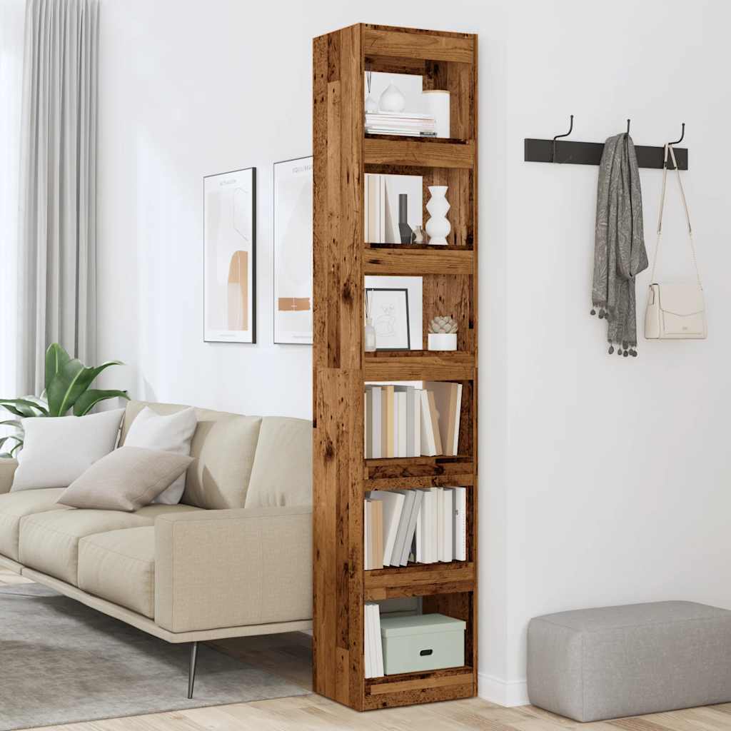 Vidaxl boekenkast kamerscherm 40x30x198 cm oud houtkleurig