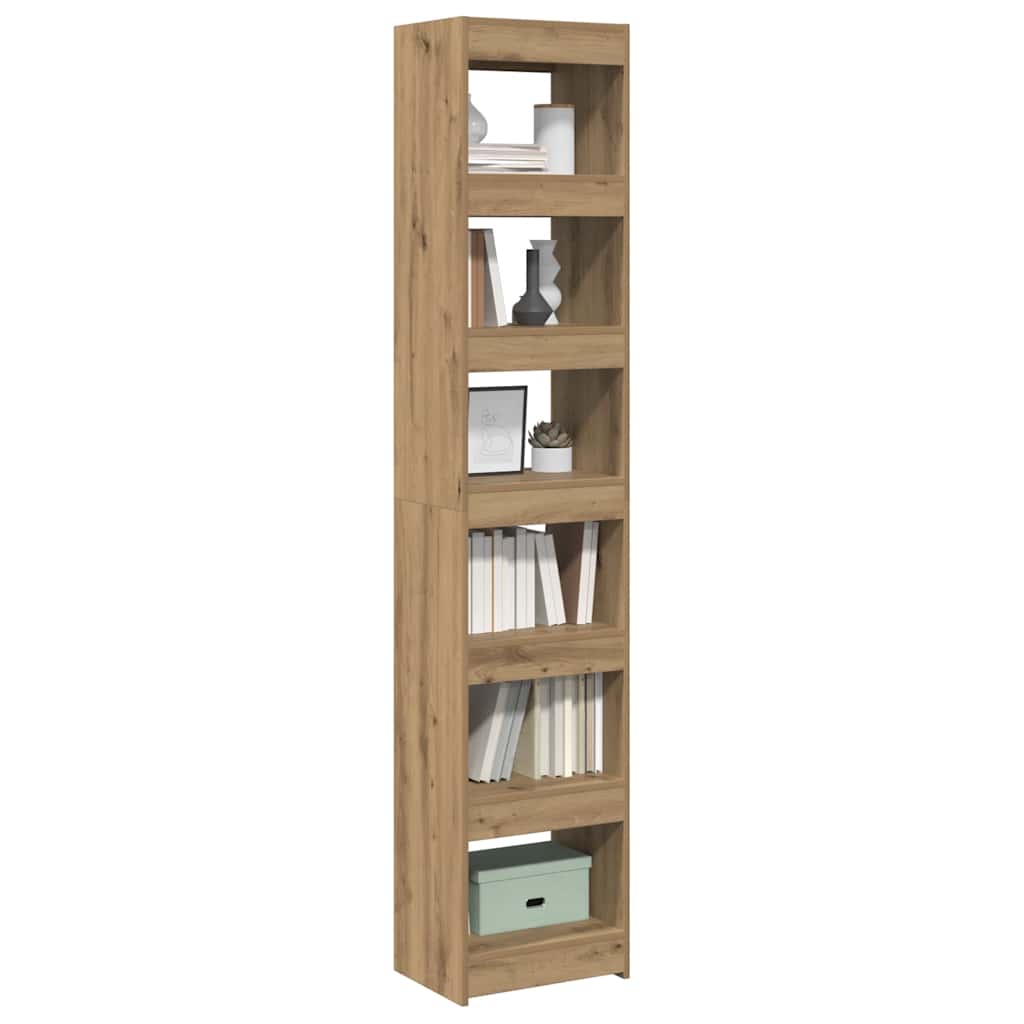 Vidaxl boekenkast kamerscherm 40x30x198 cm artisanaal eikenkleur